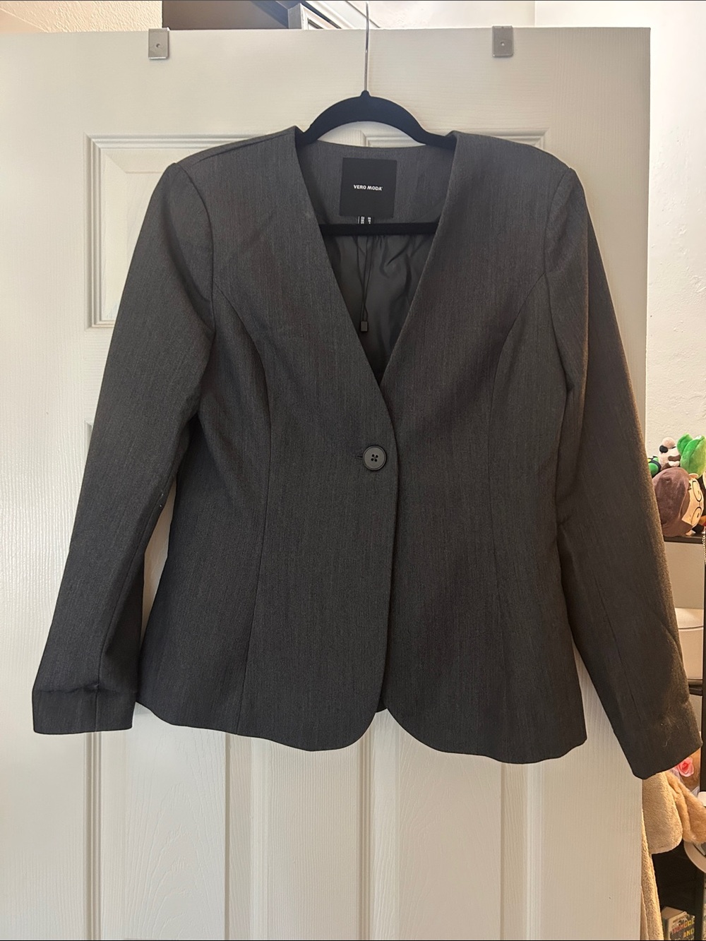 ASOS Charcoal Single-Button Blazer